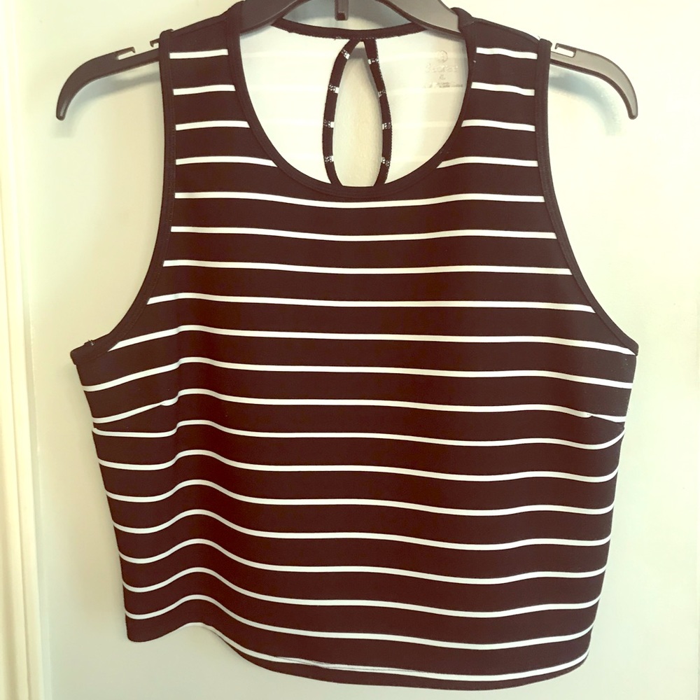 Striped sleeveless crop top